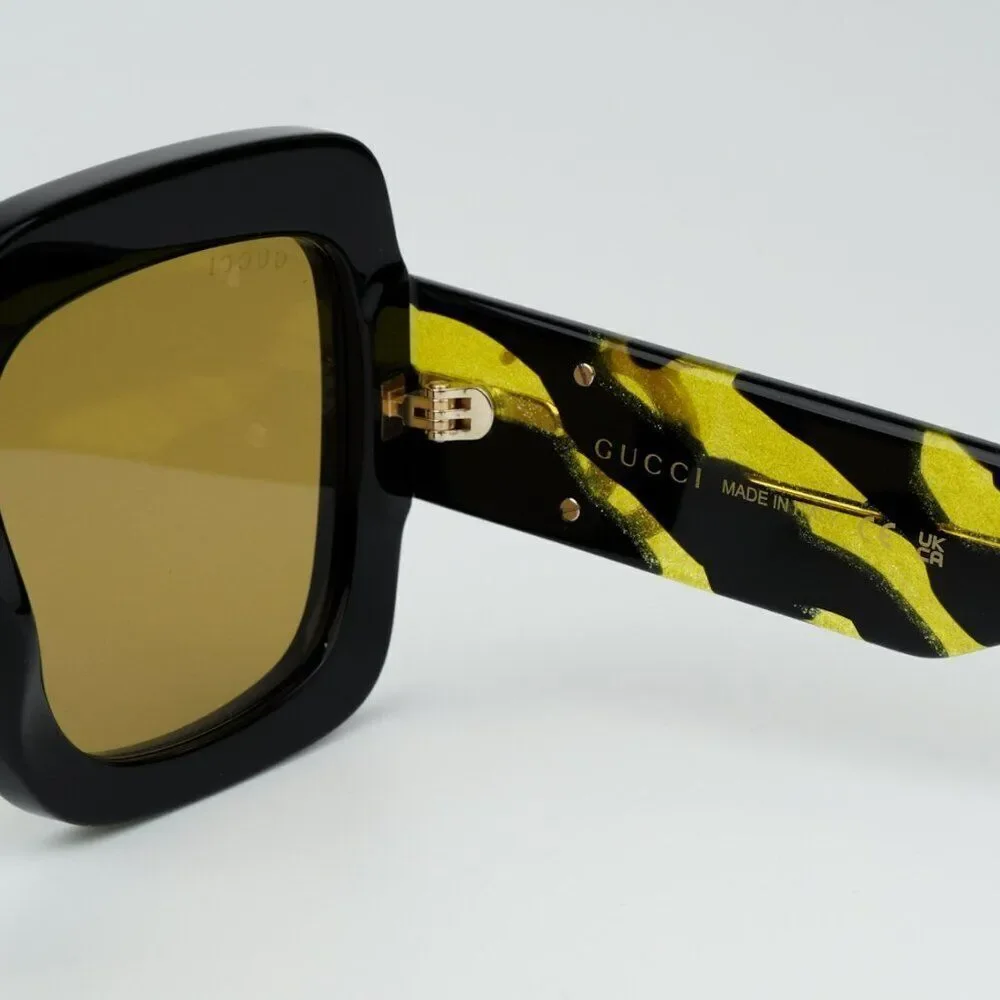 NEW Gucci GG1547S 004 Black Brown Women Square Sunglasses GG 1547S